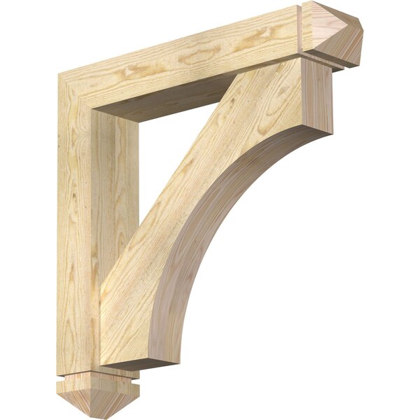 Ekena Millwork Westlake Arts and Crafts Rough Sawn Bracket w/ Offset Brace, Douglas Fir, 6"W x 30"D x 30"H BKT0604X30X30WTL03RDF - main